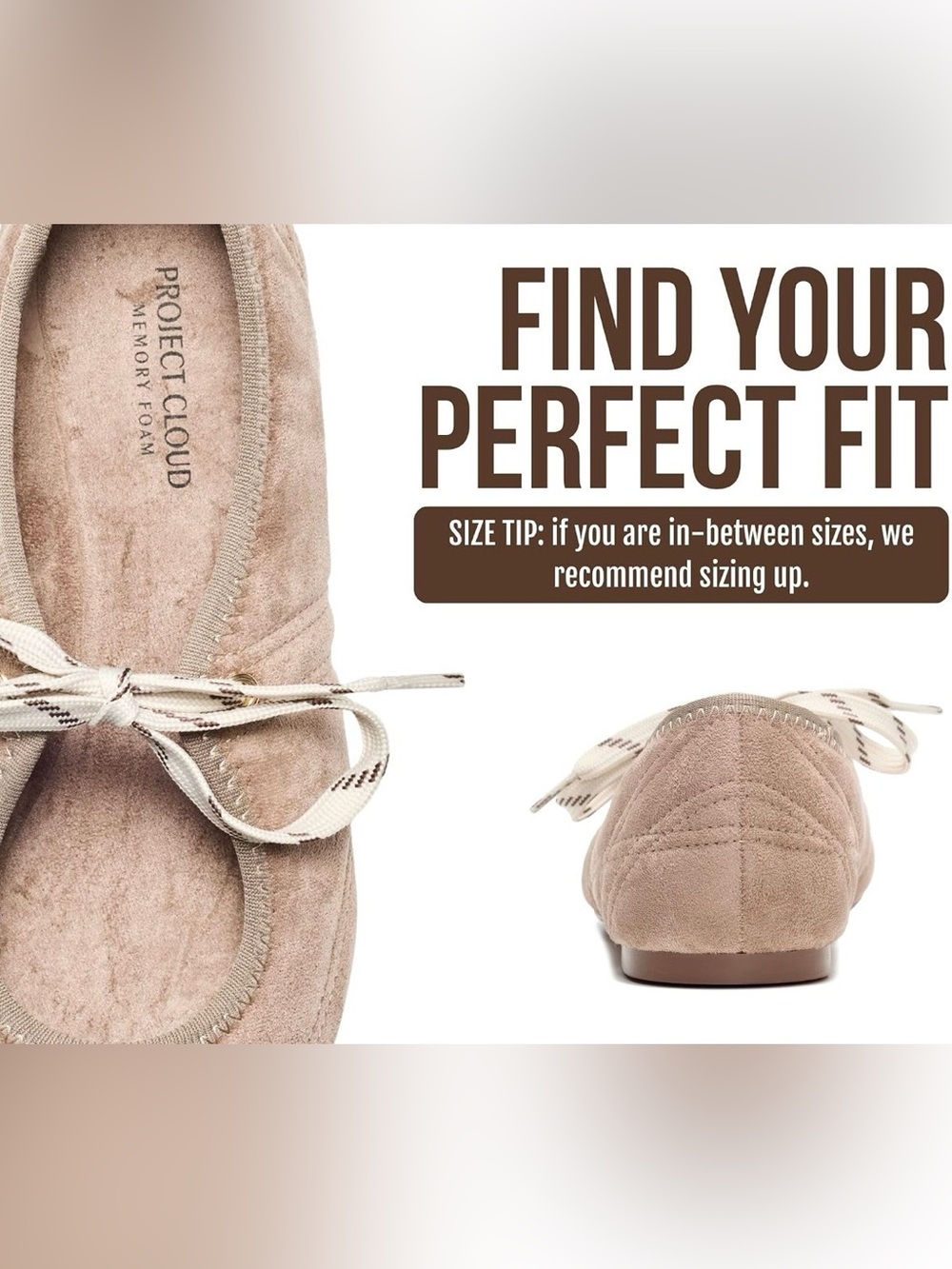 NIB Project Cloud Fashion Mary Jane Shoes Women Ballet
Flats in Taupe, Size 7.5 - Picture 5 of 6